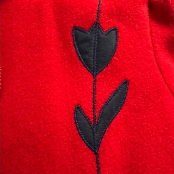 📌Red Wool Girls Hooded Coat Size 6 Classic Winter Dress Coat USA Made - Picture 4 of 7